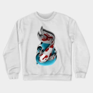 koi fish illustration Crewneck Sweatshirt